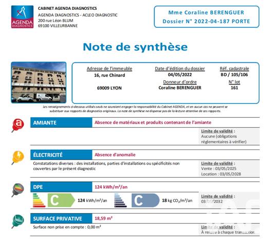 Appartement à vendre 1 pièce 19 m² Lyon 9