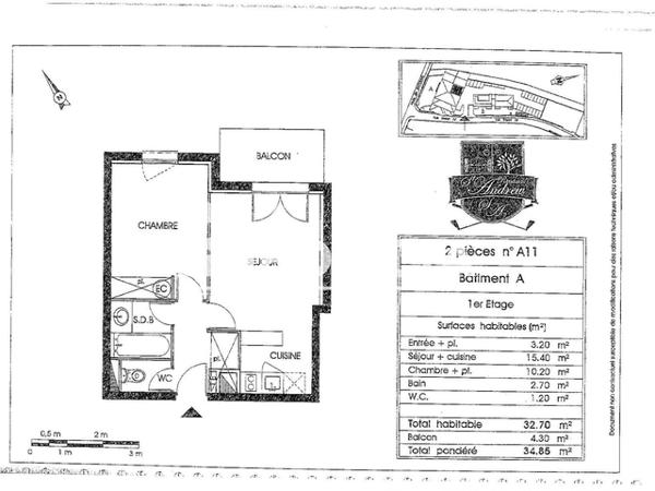 Location Appartement 2 pièces 32.7 m² - RUE HENRI IV Billere 64140