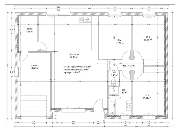 Maison
         4 pièces
        - 104 m² 245 000 € *