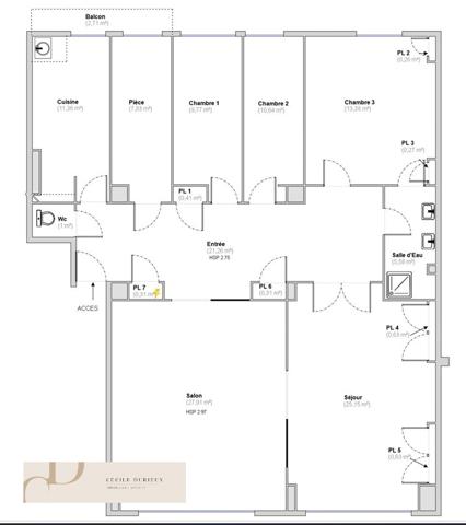 Appartement 5 pièces - 137 m² Exclusivité efficity