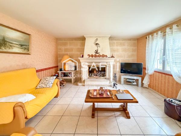 Plain-pied familial, 4 chambres, au calme, piscine