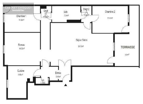 F4 BIS AVEC GRAND BALCON, GARAGE ET CAVE A LOUER - CROIX PARC BARBIEUX - 98 m 2 - 1 068 € charges comprises par mois