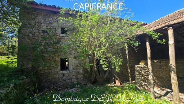 ARDECHE - VALLÉE DE L'EYRIEUX - LE CHEYLARD - GRANGES EN PIERRES de 120M² - TERRAIN 2HA dont 1200m² en zone UCA