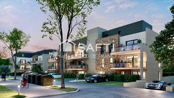 À HÉSINGUE, proche frontière Suisse, dans élégante résidence d’Exception (programme neuf, livraison 2027), Appartement Premium F3- 73m2 – Balcon – Garage - Place de parking sous-sol -  nouvelles normes RE2020