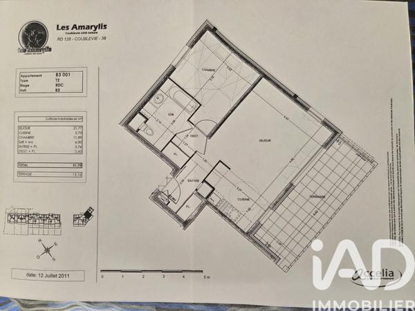 Appartement à vendre 2 pièces 52 m² Coublevie