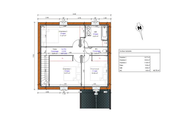 Maison - 295 000 € - 90m2 + 3 Chambres + Garage Clés En Mains