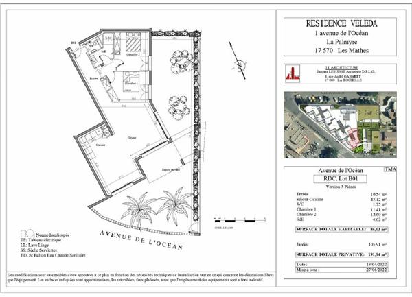 Appartement à vendre  4 pièces • 86,03 m2 Les Mathes