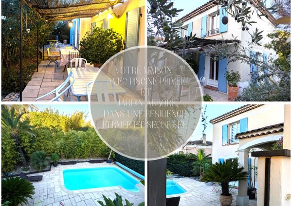 La valentine (13011) Maison 123m², 4 chambres, avec jardin et piscine, dans résidence fermée et sécurisée