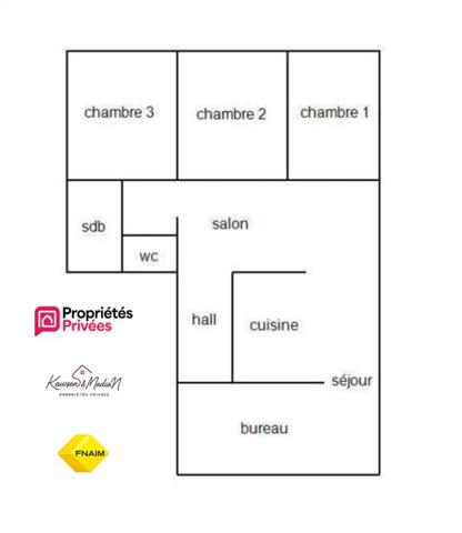 Appartement familial lumineux 5 pièces CENTRE VILLE CAUDERAN