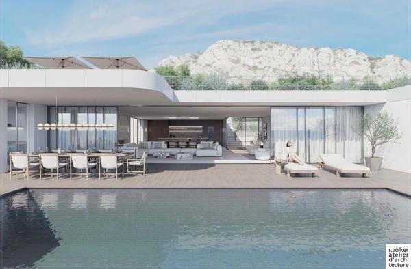 villa contemporaine à terminer avec vue mer panoramique
