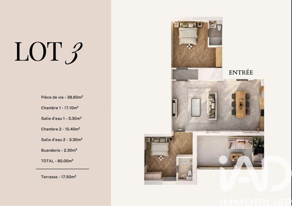 Appartement à vendre 3 pièces 80 m² Alès