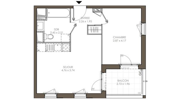 Appartement à vendre 2 pièces 40 m² Vénissieux