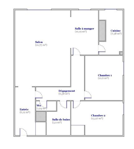 Appartement · Vente Paris (75016) 4 pièces · 81m²