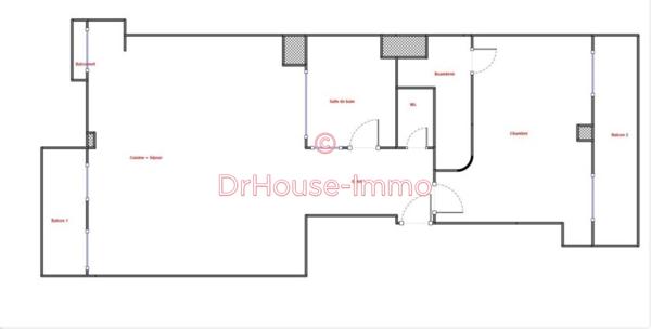 Appartement à vendre 2 pièces de 54 m²