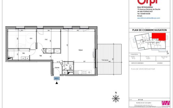 Appartement à vendre    2 pièces • 66,70 m2 Saint-Nazaire