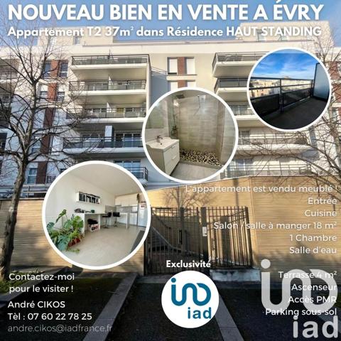 Appartement à vendre 2 pièces 37 m² Évry