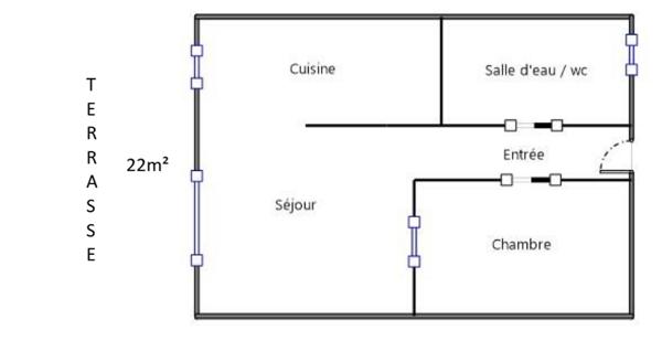 Appartement 2 pièces - 28 m²