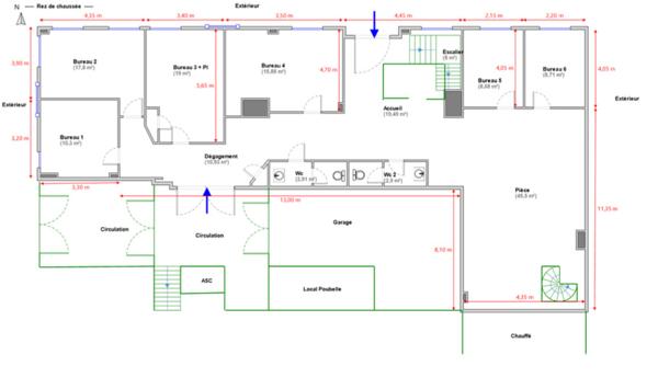 Bureaux 289 m2 Lyon 6e