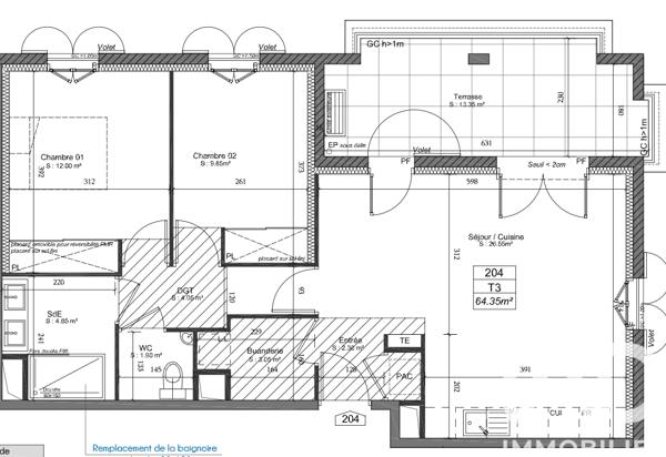 Appartement à vendre 3 pièces 64,5 m² Sarrians