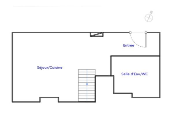 RENNES - T1Bis DUPLEX -  36.61 m2 (42,37m2 au sol) - ATTIQUE - 1 Place de Parking
