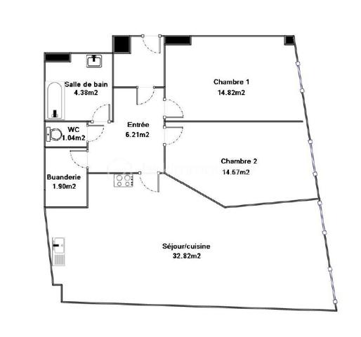 Appartement de 78 m²