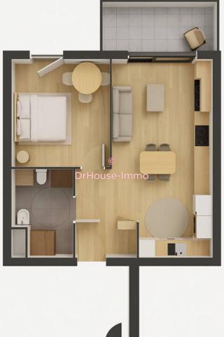 Appartement à vendre 2 pièces de 40 m²