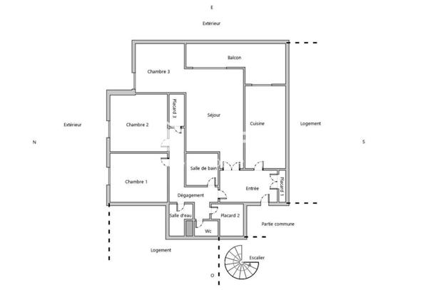 VERSAILLES - 90M² - 2/3 CH - BALCON - PARKING