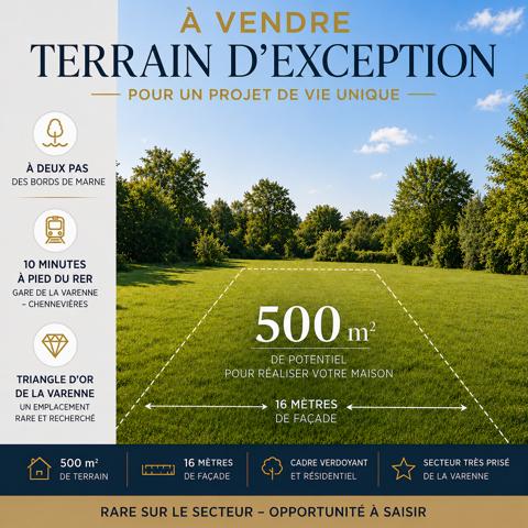 Terrain constructible Triangle d'Or La Varenne