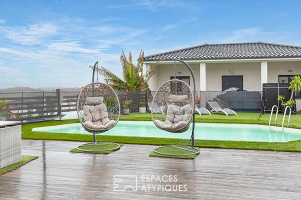Villa moderniste avec piscine au coeur du Quartier du Fau