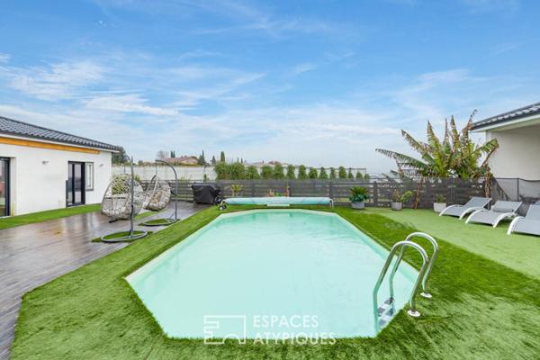 Villa moderniste avec piscine au coeur du Quartier du Fau