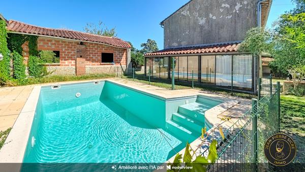 Cintegabelle — Maison de famille de 207 m² sur trois niveaux, cinq chambres, annexes et piscine, terrain clos