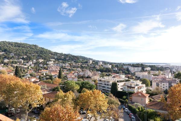 Le Cannet Mairie  beau 3 pièces  rénové avec terrasses vue Mer