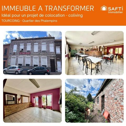 Immeuble 425 m² – Projet locatif / colocation – Tourcoing