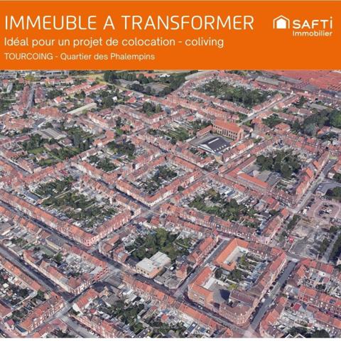 Immeuble 425 m² – Projet locatif / colocation – Tourcoing