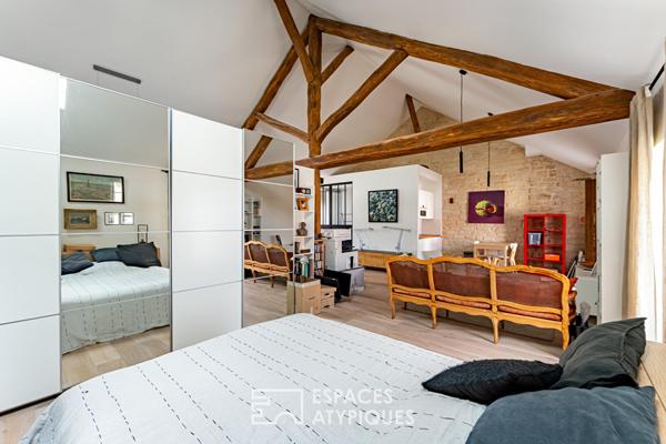 Demeure du XVIIIème entièrement rénovée par un architecte localisée dans le coeur historique de Carrieres Sur Seine