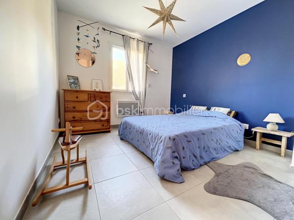 Rare sur ce secteur! A proximité immédiate des commerces et des écoles mais aussi de la nature pour des balades. 
Soyez les 1ers à venir découvrir ce bien de 94 m² sur son jardin 4 faces de 841 m² offrant de multiple possibilité. Le terrain est piscinable et offre la possibilité de garer plusieurs véhicules. L'extérieur possède déjà une terrasse en dur de 33m². 
Côté maison, vous serez séduits en entrant par le salon séjour ouvert sur la cuisine équipée de 46 m². Ce dernier ouvre sur la terrasse existante et cette pièce est très lumineuse et bien agencée. 
Vous pouvez également accéder au garage de l'intérieur. 
Le coin nuit est desservie par un couloir qui amène aux 3 chambres de 13, 12 et 11 m² avec dressing. Le bien est complété par une jolie salle de bain avec une douche à l'italienne et un wc séparé. 
Ce bien est clef en main! 
Je précise que ce bien est vendu avec la conformité et répond aux normes de la RT2012. 
Côté prestations: Climatisations, volets roulants électriques, doubles vitrages. 
Peu de vis à vis sur ce magnifique bien qui cherche ses repreneurs! 
N'hésitez plus et soyez les 1ers à réserver votre visite.