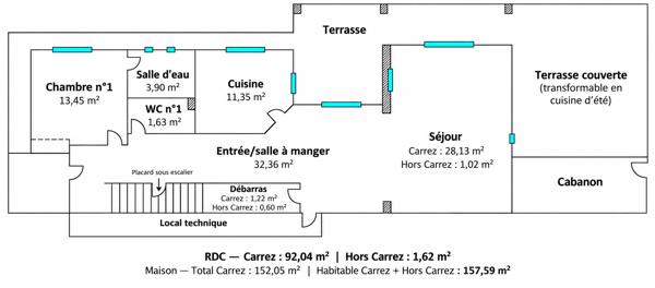 Maison à vendre 6 pièces 152 m² Colomars