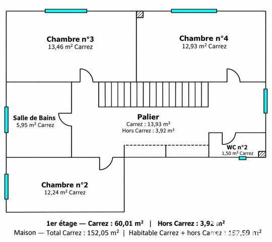 Maison à vendre 6 pièces 152 m² Colomars