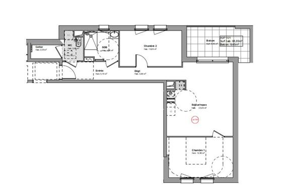 Appartement à vendre    3 pièces • 64,80 m2    La Baule-Escoublac
