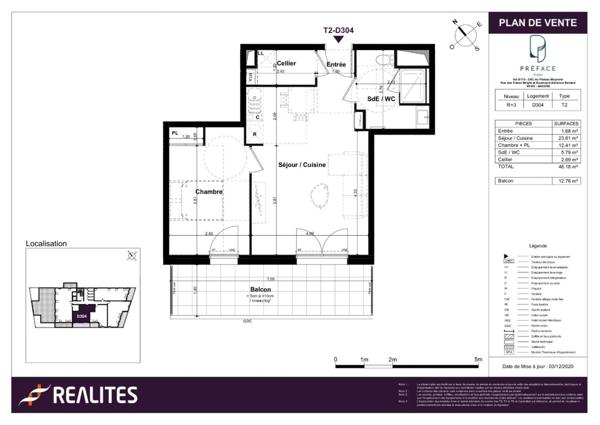 LOCATION ANGERS TYPE 2 PREFACE D304,  
Angers 49000