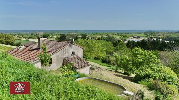 Maison en pierre avec piscine et vues  Monflanquin (47150)