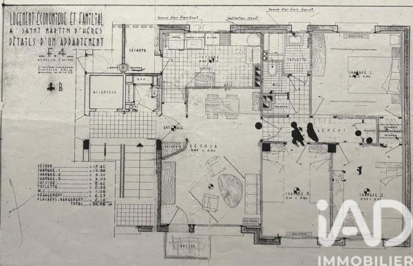 Appartement à vendre 3 pièces 69 m² Saint-Martin-d'Hères
