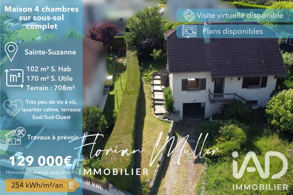 Maison à vendre 5 pièces 102 m² Sainte-Suzanne