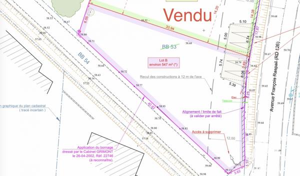 Terrain à vendre 547 m² Aubignan