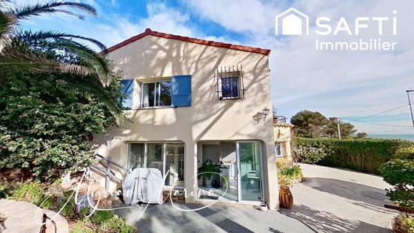 À VENDRE AUX ISSAMBRES – MAISON VUE MER PANORAMIQUE, PISCINE, 50 M DE LA PLAGE