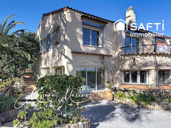 À VENDRE AUX ISSAMBRES – MAISON VUE MER PANORAMIQUE, PISCINE, 50 M DE LA PLAGE