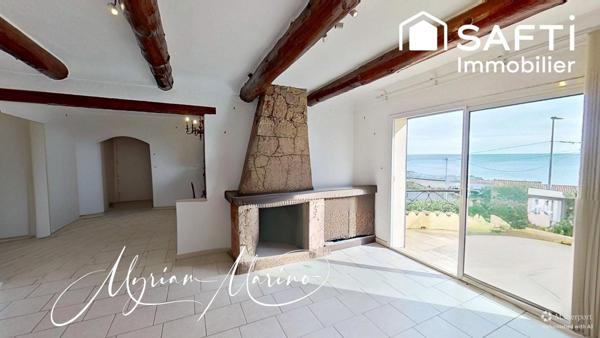 À VENDRE AUX ISSAMBRES – MAISON VUE MER PANORAMIQUE, PISCINE, 50 M DE LA PLAGE