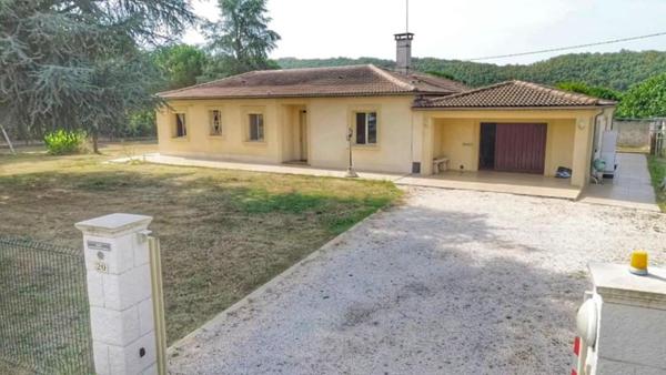 Maison de plain-pied 120 m² avec grand terrain arboré – 5 min de Fumel, aucun travaux