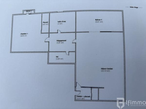 Appartement T2 avec vue mer et parking