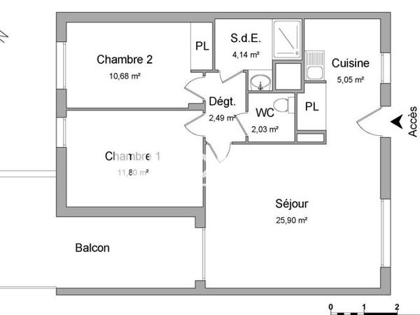 Location Appartement 3 pièces 62.09 m² - LE PETIT PRINCE Charvieu Chavagneux 38230